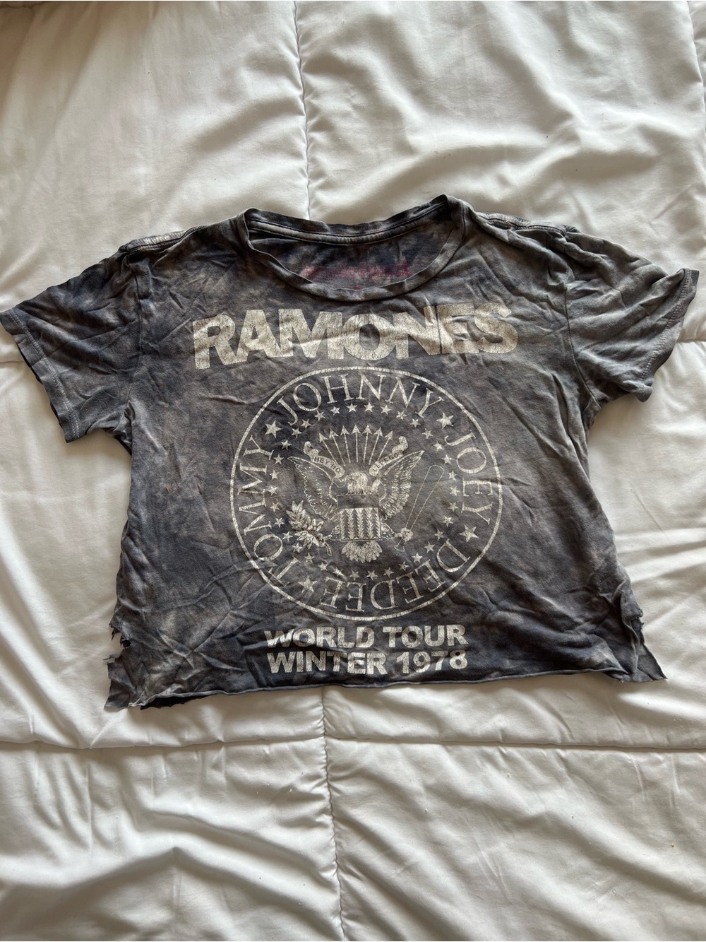 Rowdy Sprout Kids Black Ramones Graphic Tee size 8